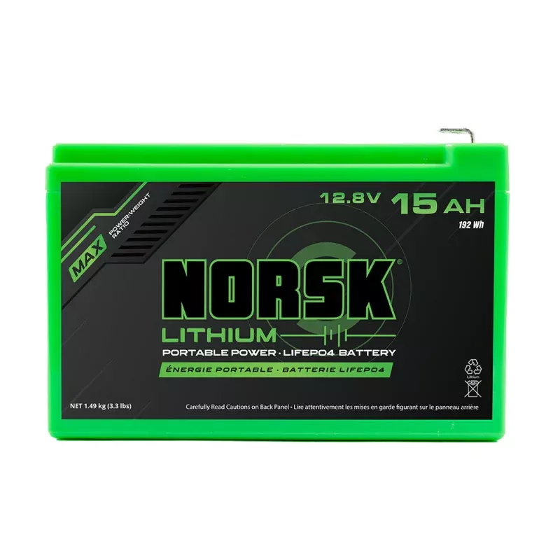 12.8V-15AH-LIFEPO4-SONAR W/CHARGER
