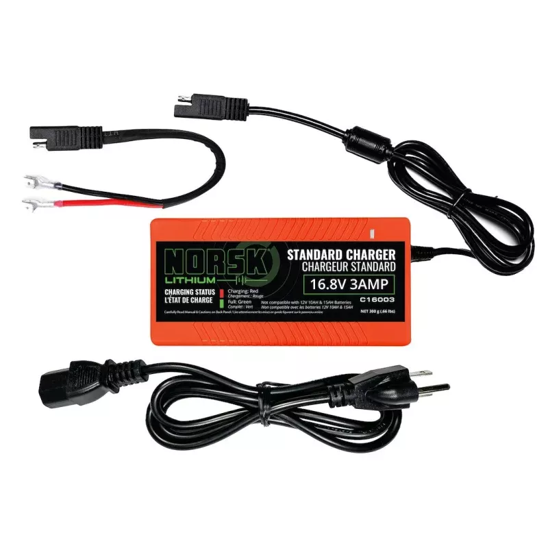 16.8V-3A NMC- CHARGER W/SAE CABLES