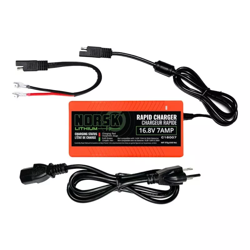 16.8V-7A RAPID CHARGER W/SAE CABLES