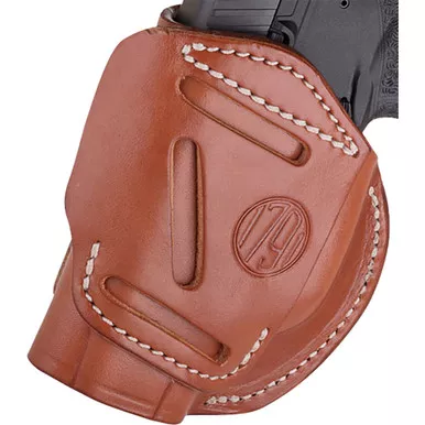 1791 Gunleather 4WH-3-CBR-R 4 Way IWB & OWB Holster Size 3, Classic Brown, Right Hand