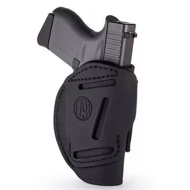 1791 Gunleather 4WH-4-SBL-L 4 Way IWB & OWB Holster Size 4, Stealth Black, Left Hand