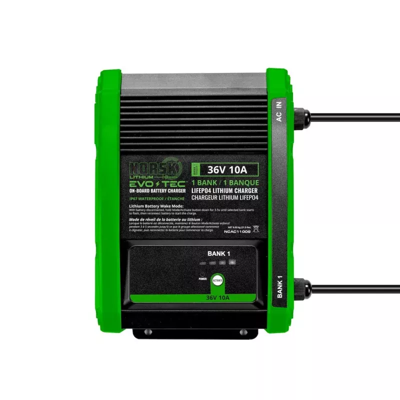 1BANK 36V-10A LIFEPO4 CHGR