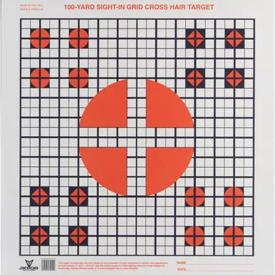 30-06 TARSIG-20 Sight In Grid Target, White, 20 Pack