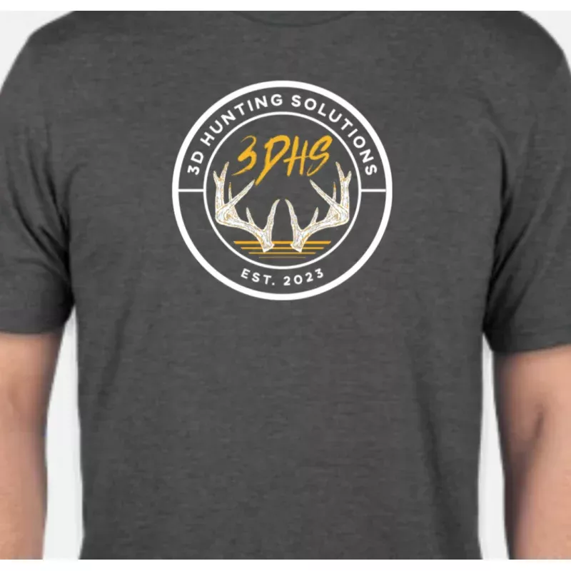 3DHS Antler Script T-Shirt&M&L&XL
