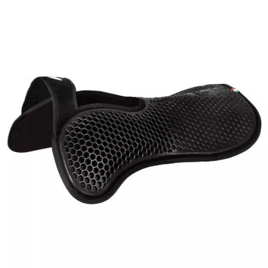 ACAVALLO Memory Foam Withers Free Shape Black Hexagonal Gel Pad and Front Riser (AC208-09-OS)