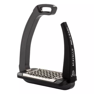 ACAVALLO Rel-X Easy Charcoal Stirrup with Silicon Arm (AC667-04-OS)