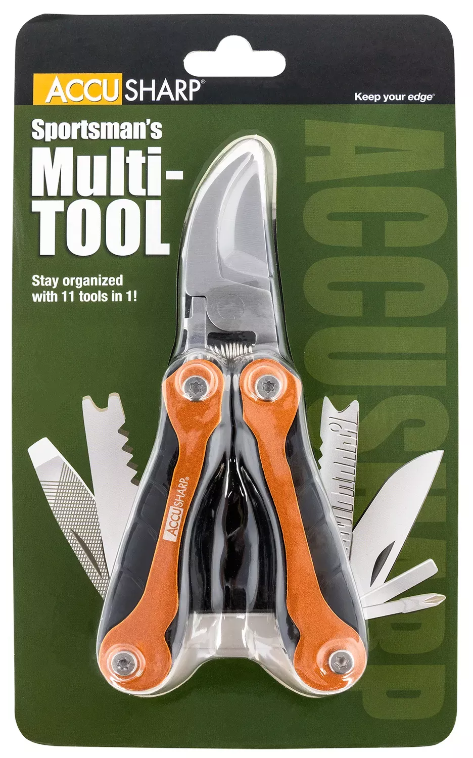 AccuSharp Sportsman’s Multi-Tool Black/Orange Folding Plain