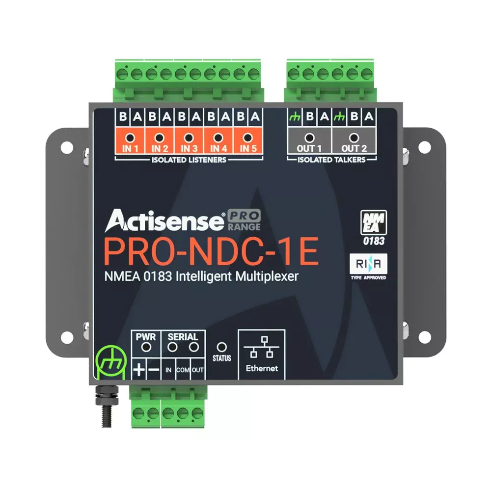 Actisense PRO NMEA 0183 Multiplexer – 5 Inputs2 ISO-Drive Outputs, EthernetSerial Connections [PRO-NDC-1E]