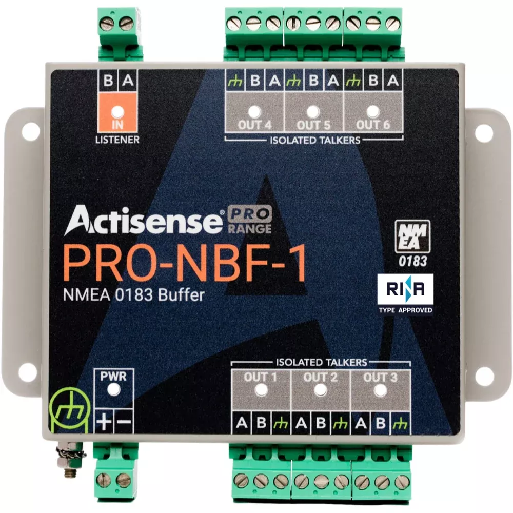 Actisense PRO NMEA Buffer – 1 OPTO Input, 6 ISO-Drive Outputs, Serial Port, Pluggable Screw Terminals [PRO-NBF-1]