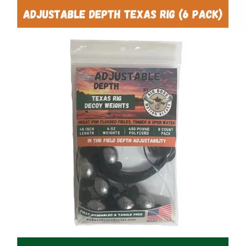 Adjustable Depth Texas Rig (6 Pack)
