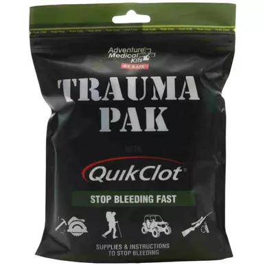 Adventure Medical 2064-0292 Adventure Trauma Pak First Aid Kit with QuikClot, Black