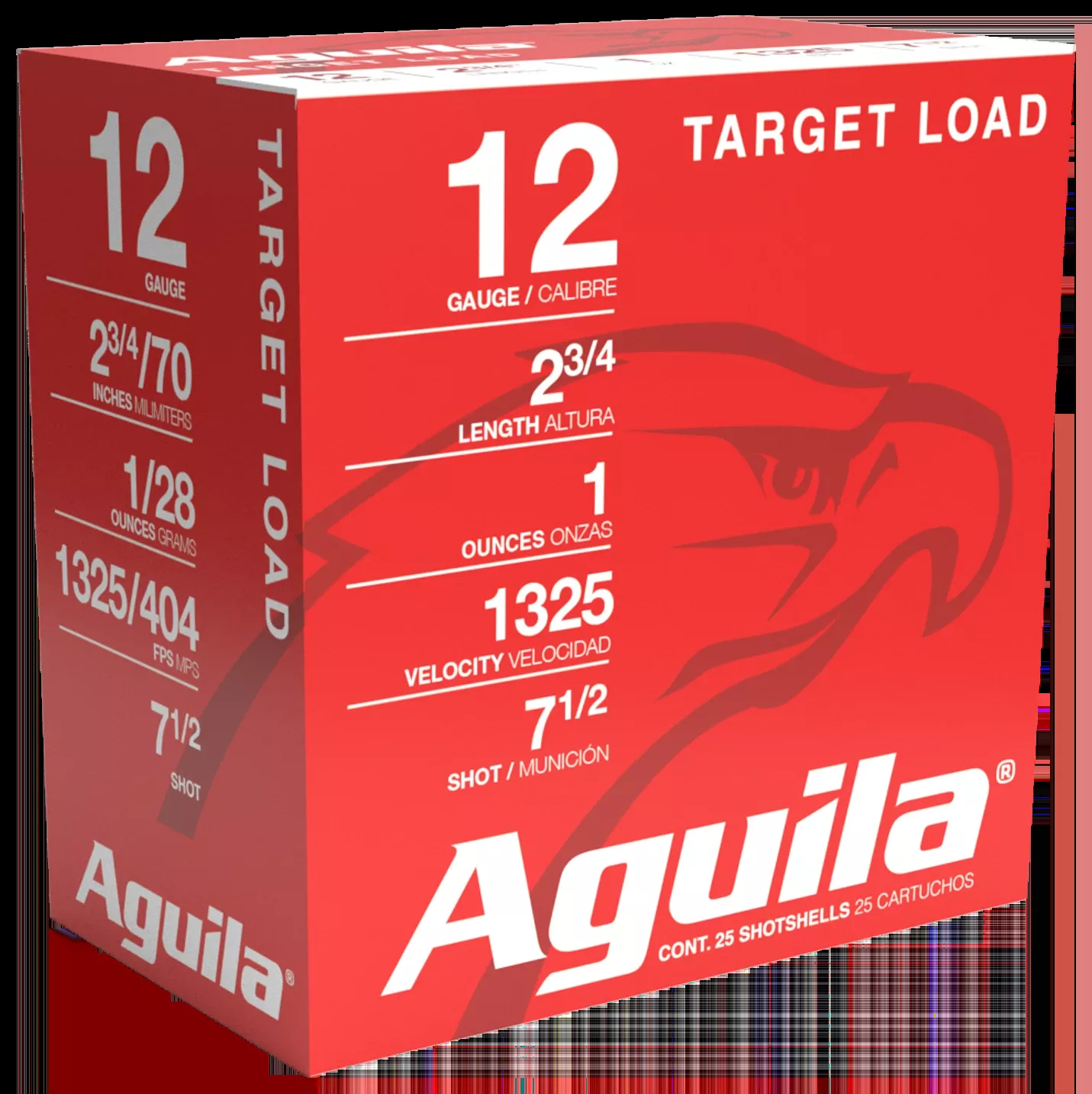 Aguila Sporting Clays High Velocity 12 Ga 2 3/4″ 1 oz #7.5 Lead Shot 25 Shells Per Box