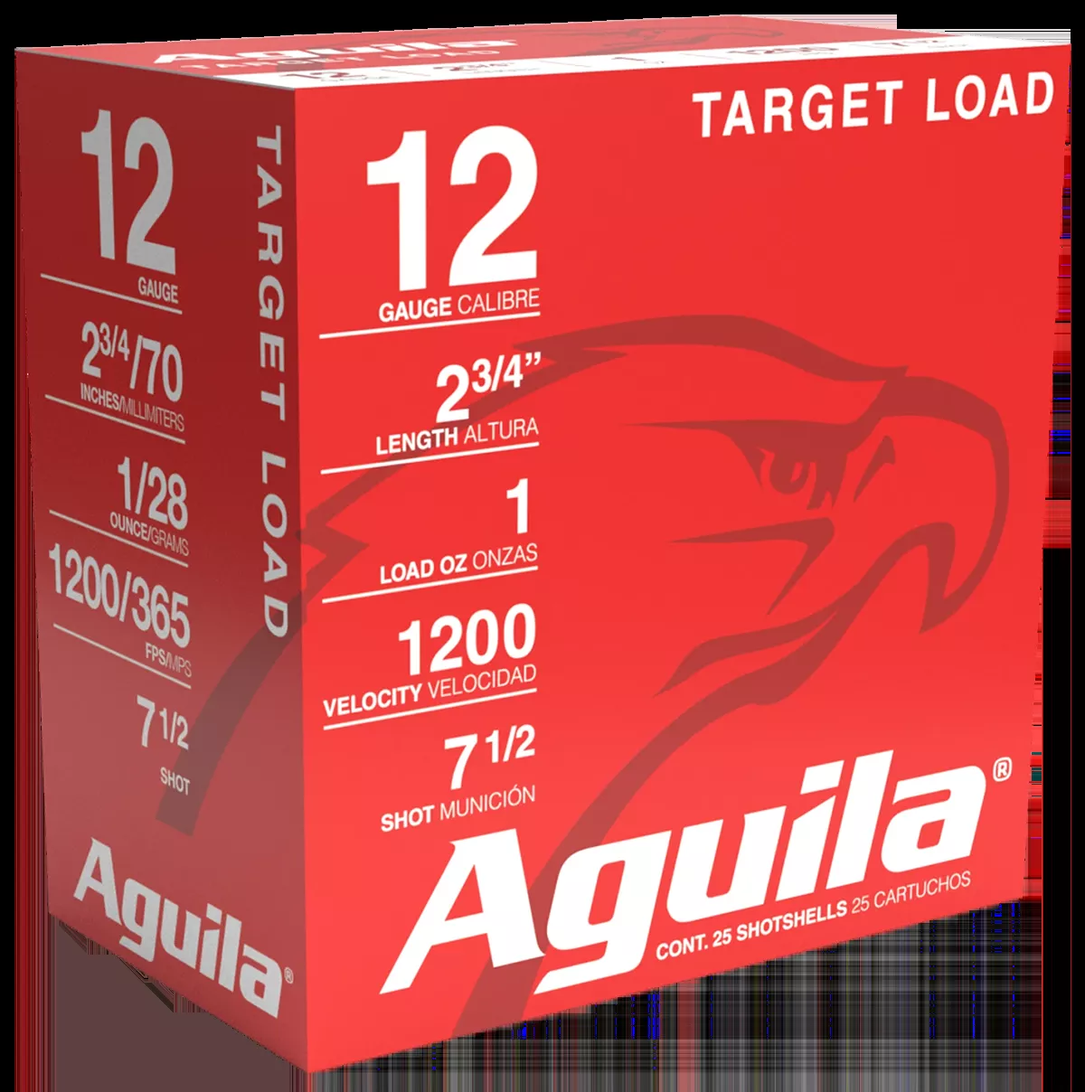 Aguila Target Load Competition 12 Ga 2 3/4″ 1 oz #7.5 Lead Shot 25 Shells Per Box