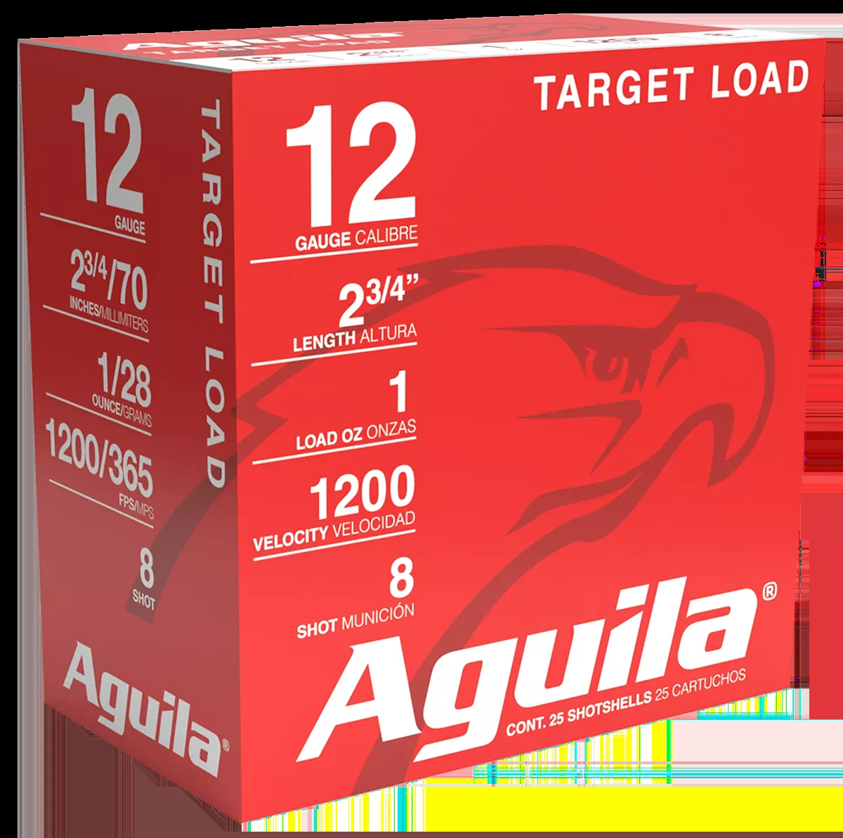 Aguila Target Load Competition 12 Ga 2-3/4″ 1 oz #8 Lead Shot 25 Shells Per Box