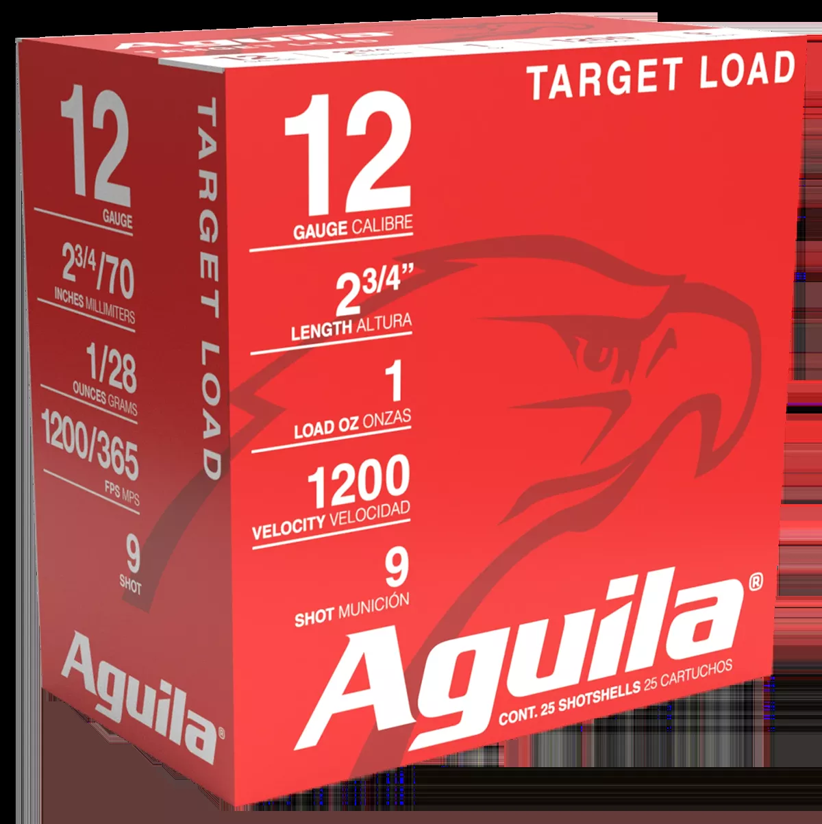 Aguila Target Load Competition 12 Ga 2 3/4″ 1 oz #9 Lead Shot 25 Shells Per Box