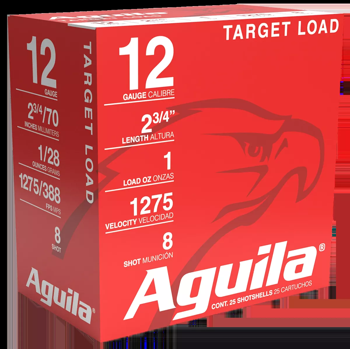 Aguila Target Load Competition 12 Gauge 2-3/4″ 1 oz #8 Lead Shot 25 Shells Per Box