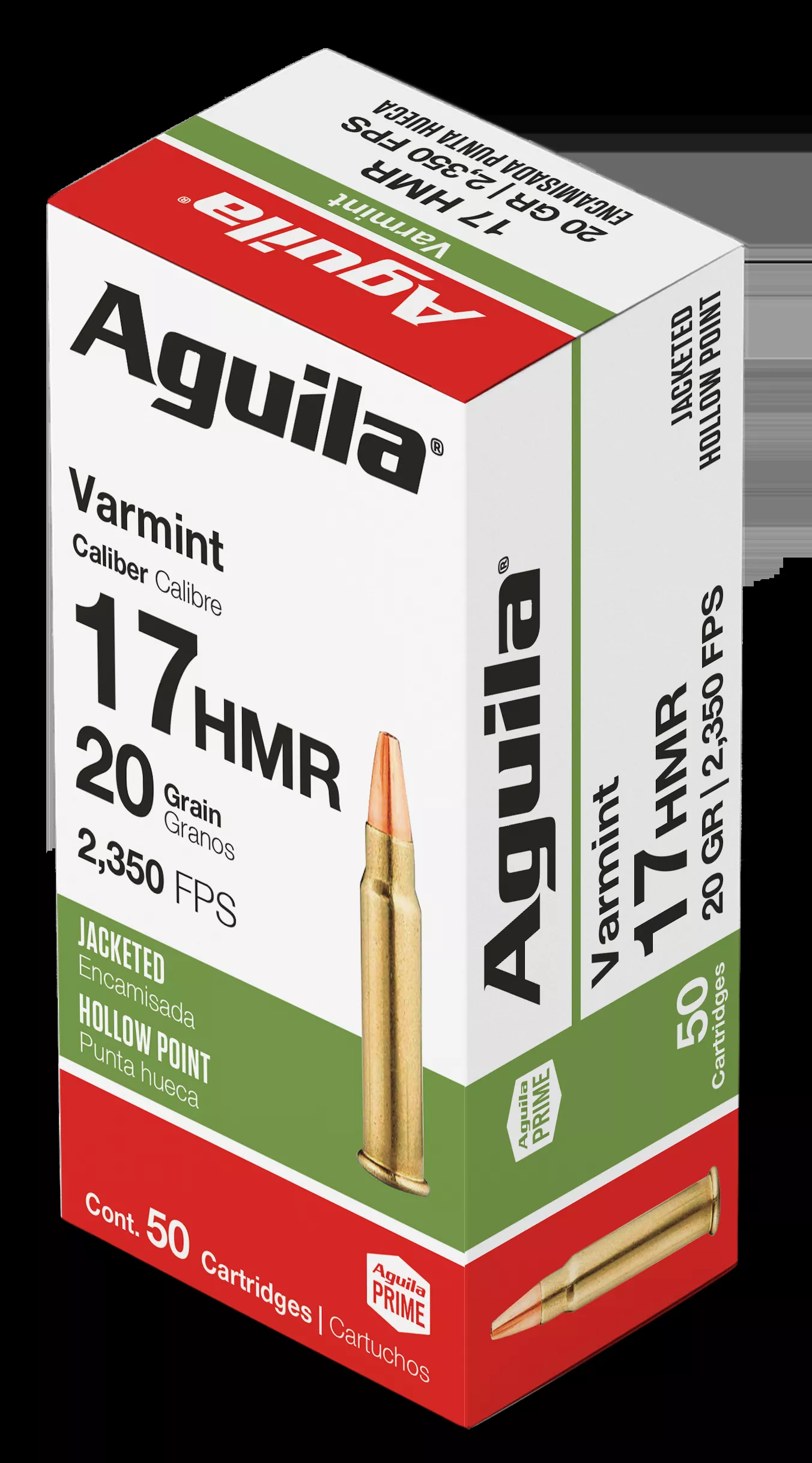 Aguila Target & Range Varmint 17 HMR 20 gr Jacketed Hollow Point 50 Per Box