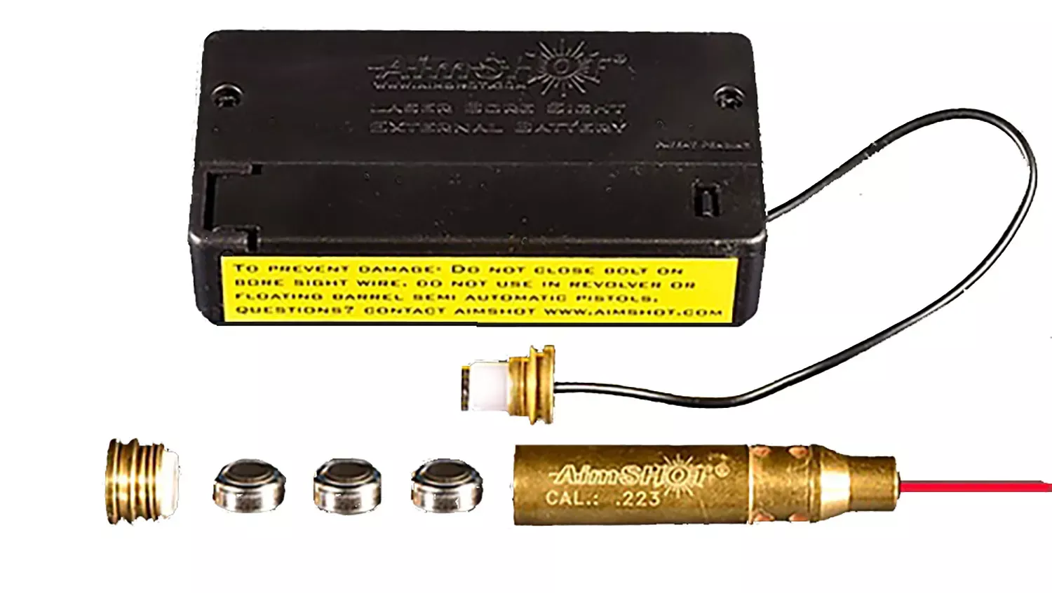AimShot Modular, Bore Sight,223 Rem,Brass, Includes Batteries