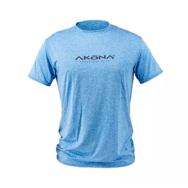 AKONA Men's Blue Short Sleeve Sun Shirt (AKUV059BU)