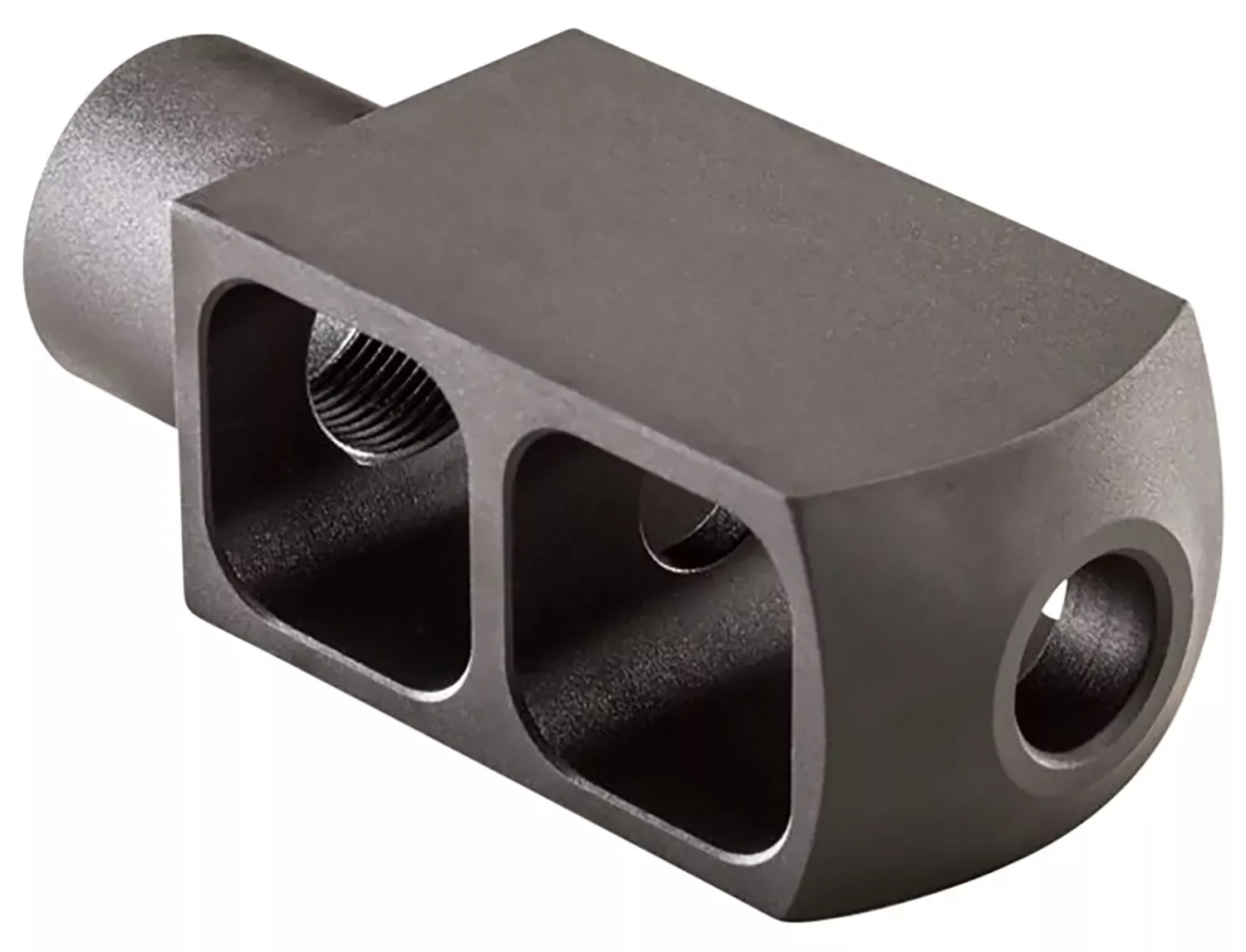 Alexander ArmsTank Muzzle Brake Kit Black Steel with 49/64-20 tpi Threads 3.50" OAL 1.50" Diameter for 50 Beowulf