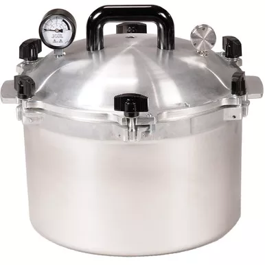 All American 915 Canner Pressure Cooker, 15.5 Quart Capacity, Silver