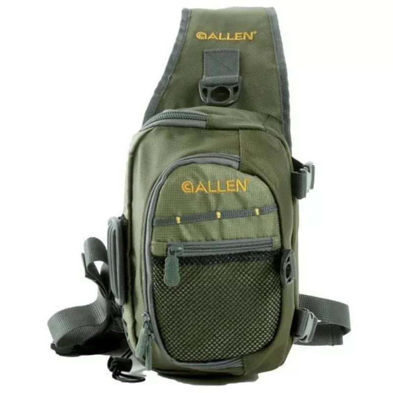 Allen Cedar Creek Sling Pack – Waterproof Fishing Tackle Bag with Fold-Down Workstation and Adjustable Straps