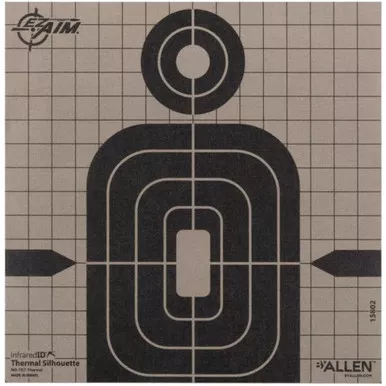 Allen Company 15802 Adhesive Thermal Silhouette Target, 8 Inches, Black