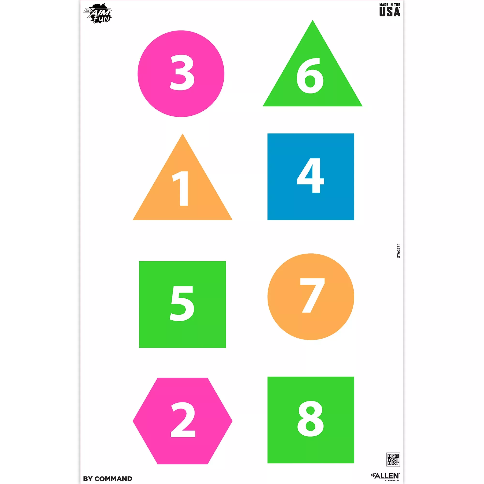 Allen Ez Aim 12″x18″ Fun Group 8pk