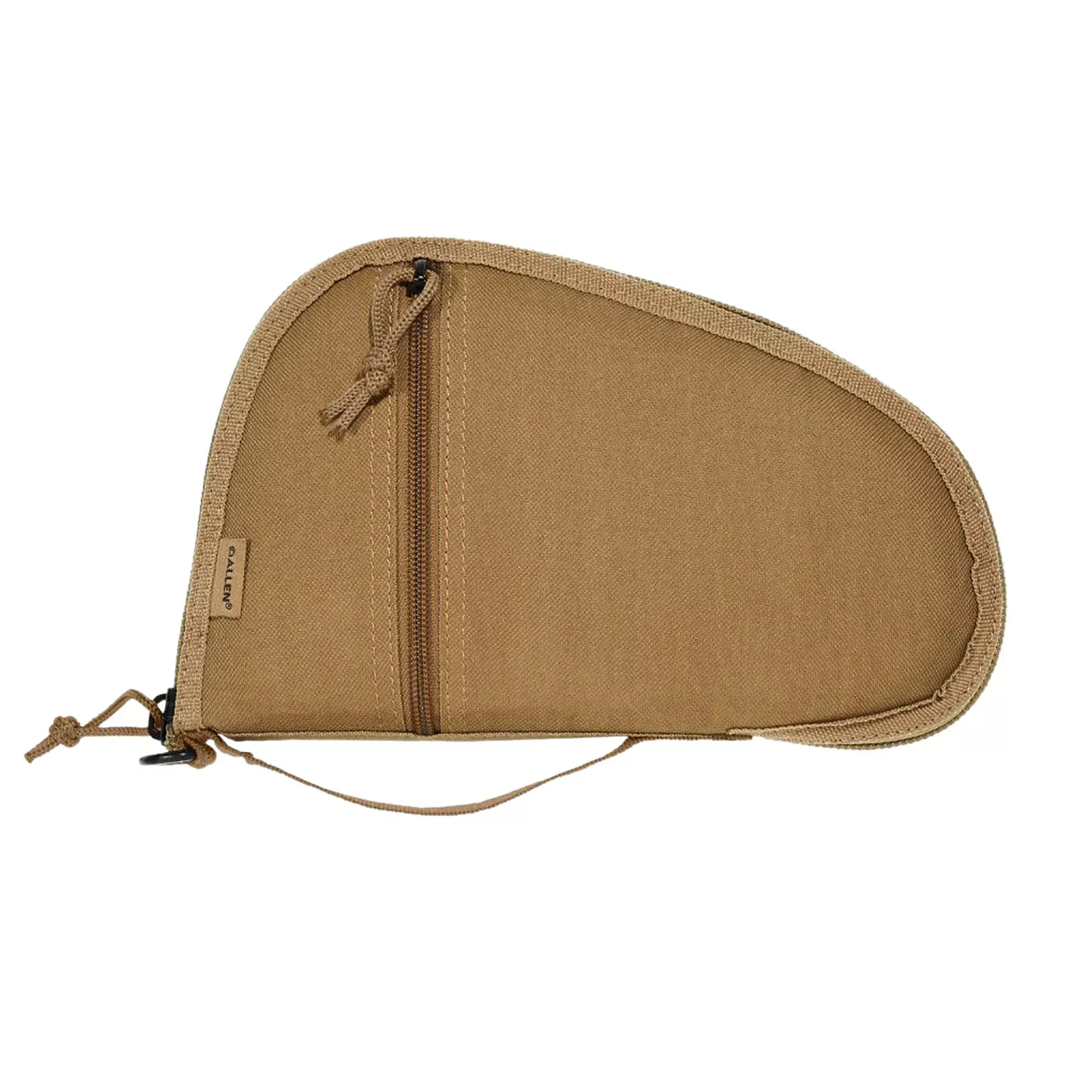 Allen Torrey Handgun Case made of Polyester with Coyote Finish, Small Accessory Pocket, Muzzle Pocket & Lockable Zipper 10.50 x 6.50" Exterior Dimensions"