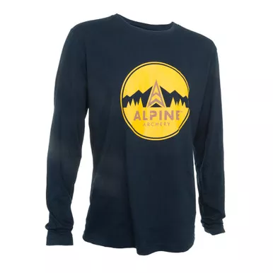 Alpine 1601246 Men's Long Sleeve Tee, Blue, Medium