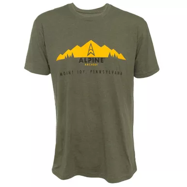 Alpine 1601250 Men's Short Sleeve Casual Tee, Olive Green, Medium