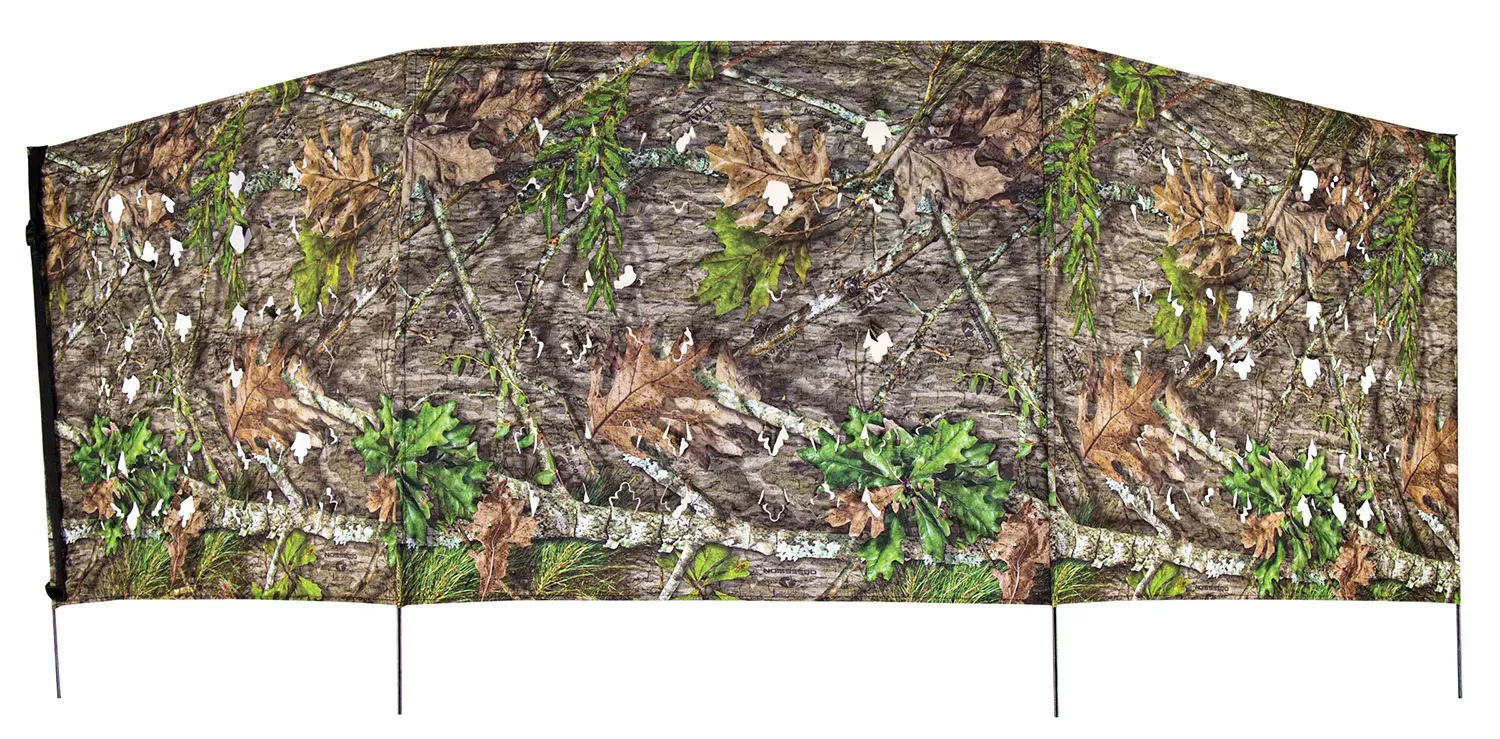 Ameristep 4-Spur Turkey Blind Mossy Oak Obsession ZS3 27″ High 91″ Long