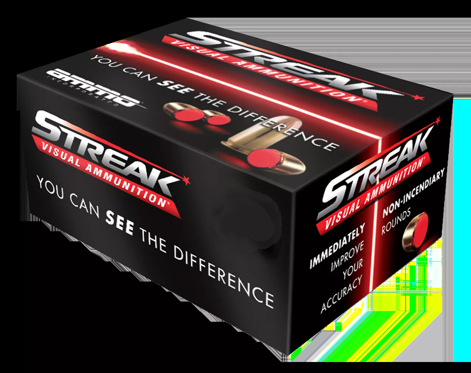 Ammo Inc Streak Visual (RED) 380 ACP 100 Gr. Total Metal Case (TMC) 50/Box