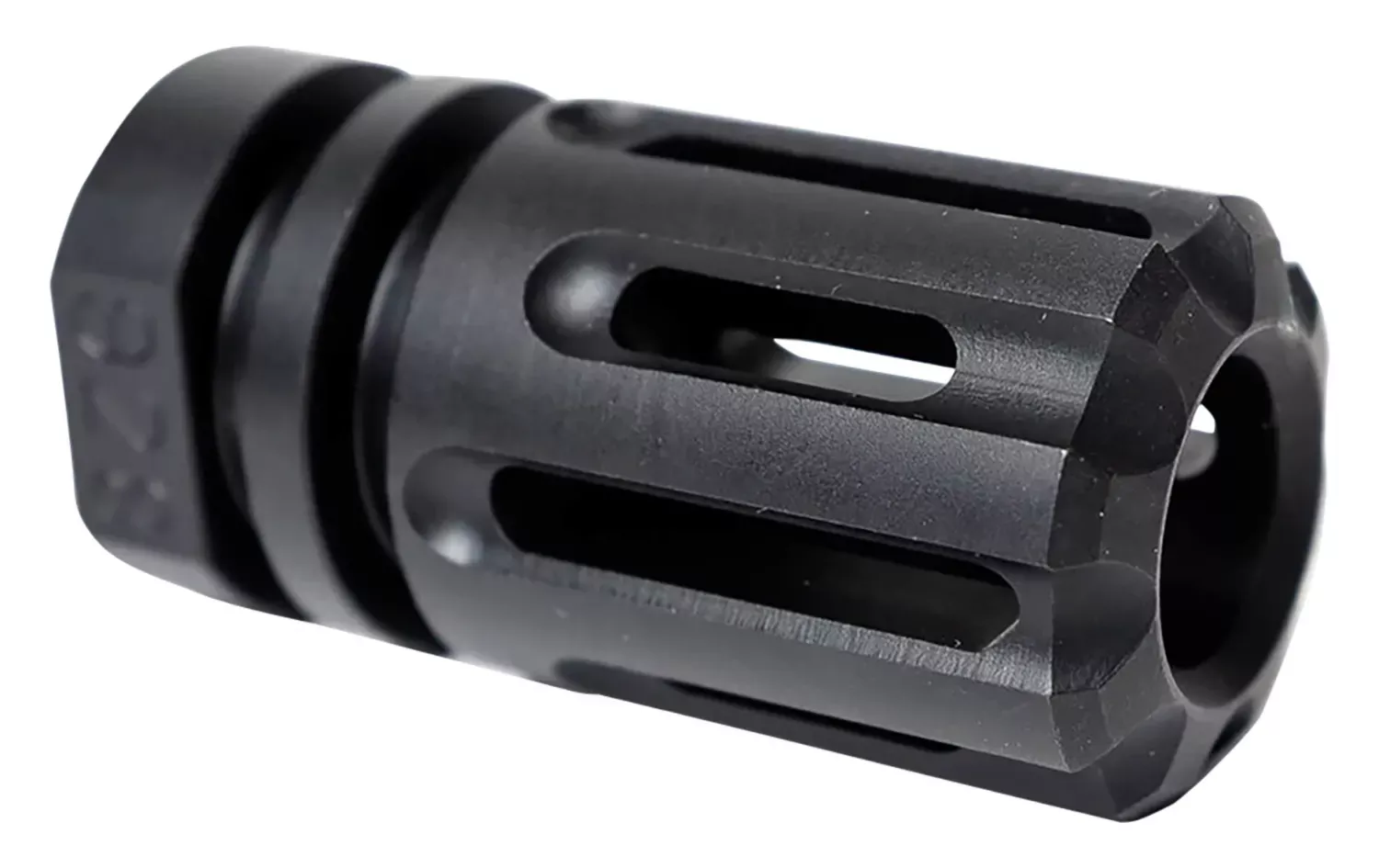 Angstadt Arms Flash HiderBlack Hardcoat Anodized Steel with 1/2"-28 tpi Threads 1.42" OAL for 9mm Luger