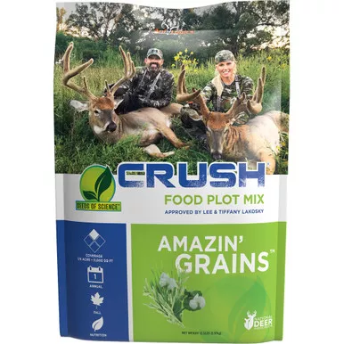 Ani-Logics 24018 CRUSH Amazing Grains Food Plot Seed, 12.5 lbs, 1/4 Acre, Green