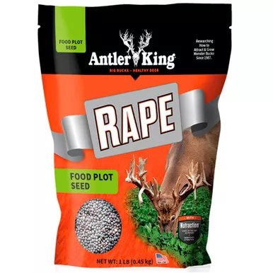 Antler King AKRAPE1 Rapeseed 1/4 Acre Food Plot Seed, Black