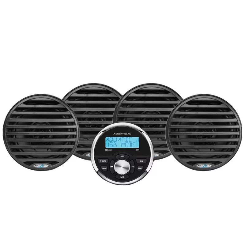 Aquatic AV Economy Gauge Stereo/Speakers Kit – Black