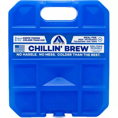 Arctic Ice 1209 Chillin' Brew Reusable Ice Pack, 1.5 lbs, Blue