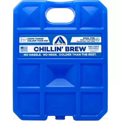 Arctic Ice 1211 Chillin' Brew Reusable Ice Pack, 5 lbs, Blue