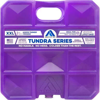 Arctic Ice 1262 Tundra Series Reusable Ice Pack, 10 lbs, Purple