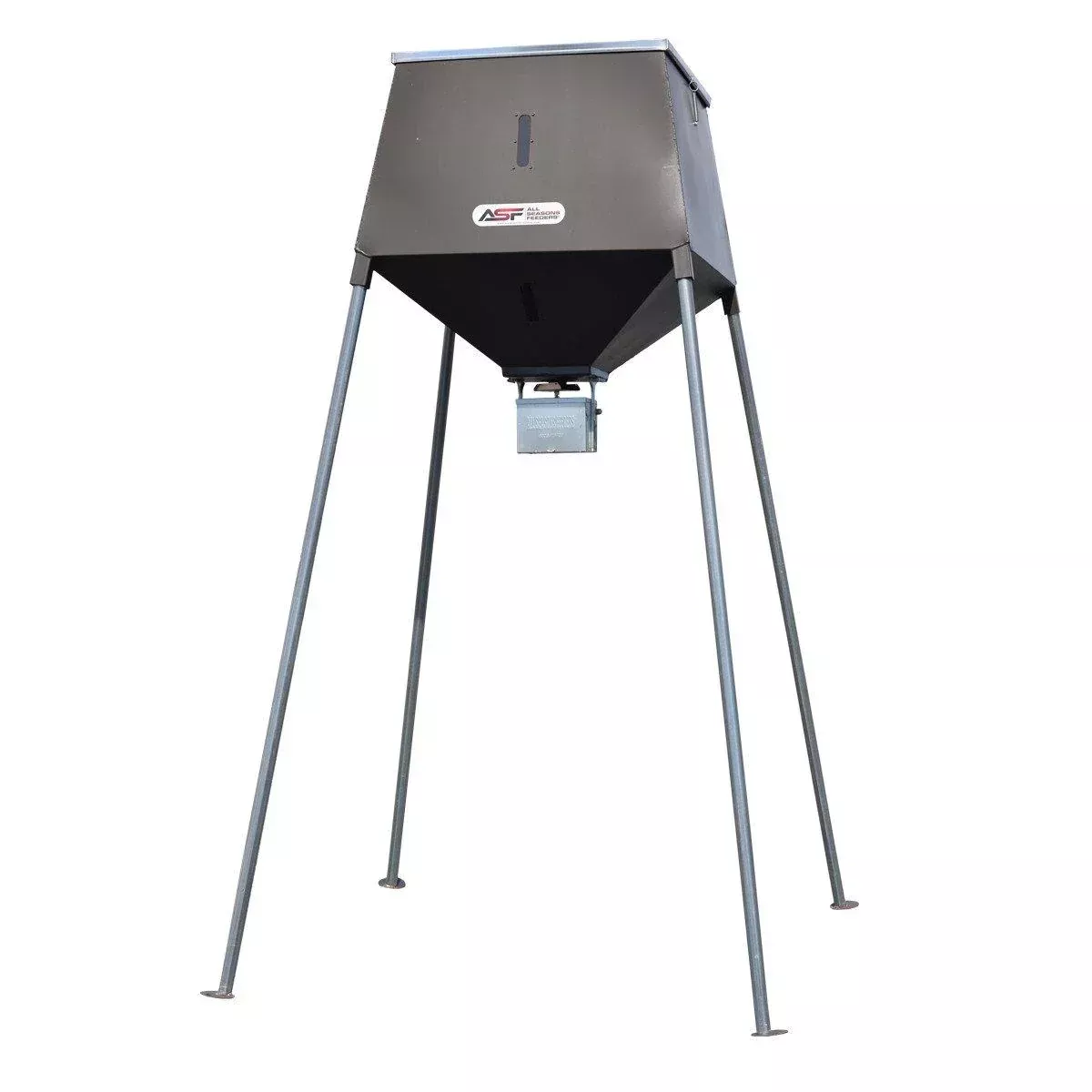 ASF Broadcast Feeder w/ Solar | Capacity 1,000lb | Width 42″ | 8′ Legs With Drive Pins