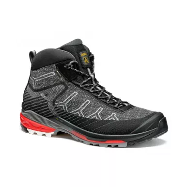 ASOLO Men's Falcon Evo Jacquard GV Black/Red Boots (B40066-A392)