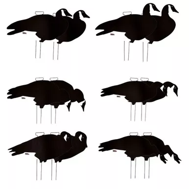 AVERY 6-Pack Pro-Grade Silhouette Black/White Decoys (77001)