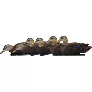 Avian-X AVX-AVX8075 Top Flight Duck Decoys Flocked, Black, 6 Pack