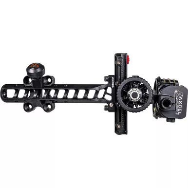 Axcel ADVR-S319-4AB Driver Slider Sight with Accustat II Scope Stealth Bowhunting, 3 Pin, .019, Micro, Black, Right Hand