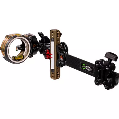 Axcel ALND-C419-4TB LANDSLYDE Carbon Pro Slider Tactical Bowhunting Sight AccuStat II Micro, 4 Pin, .019, Black