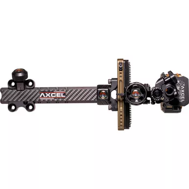 Axcel ALND-C519-4TB LANDSLYDE Carbon Pro Slider Tactical Bowhunting Sight AccuStat II Micro, 5 Pin, .019, Black
