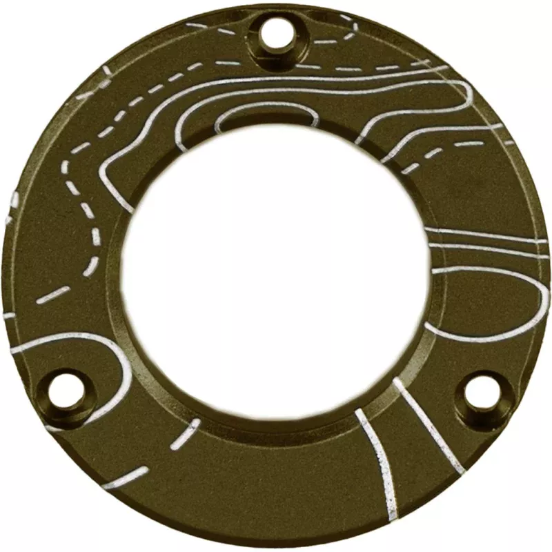 Axcel Driver Hubcap Tactical BH Green with Engraving Topographical Map Pattern