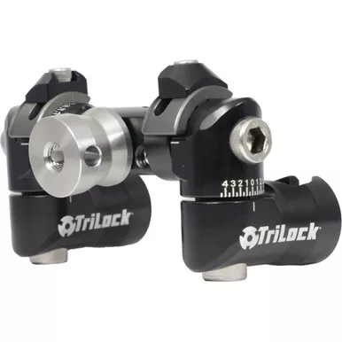 Axcel STVM-BK TriLock Adjustable V-Bar Mount, Black, Ambidextrous