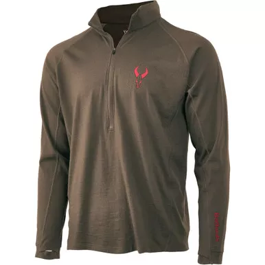 Badlands Gear Pecora Midweight Merino 1/4 Zip MUD, Brown